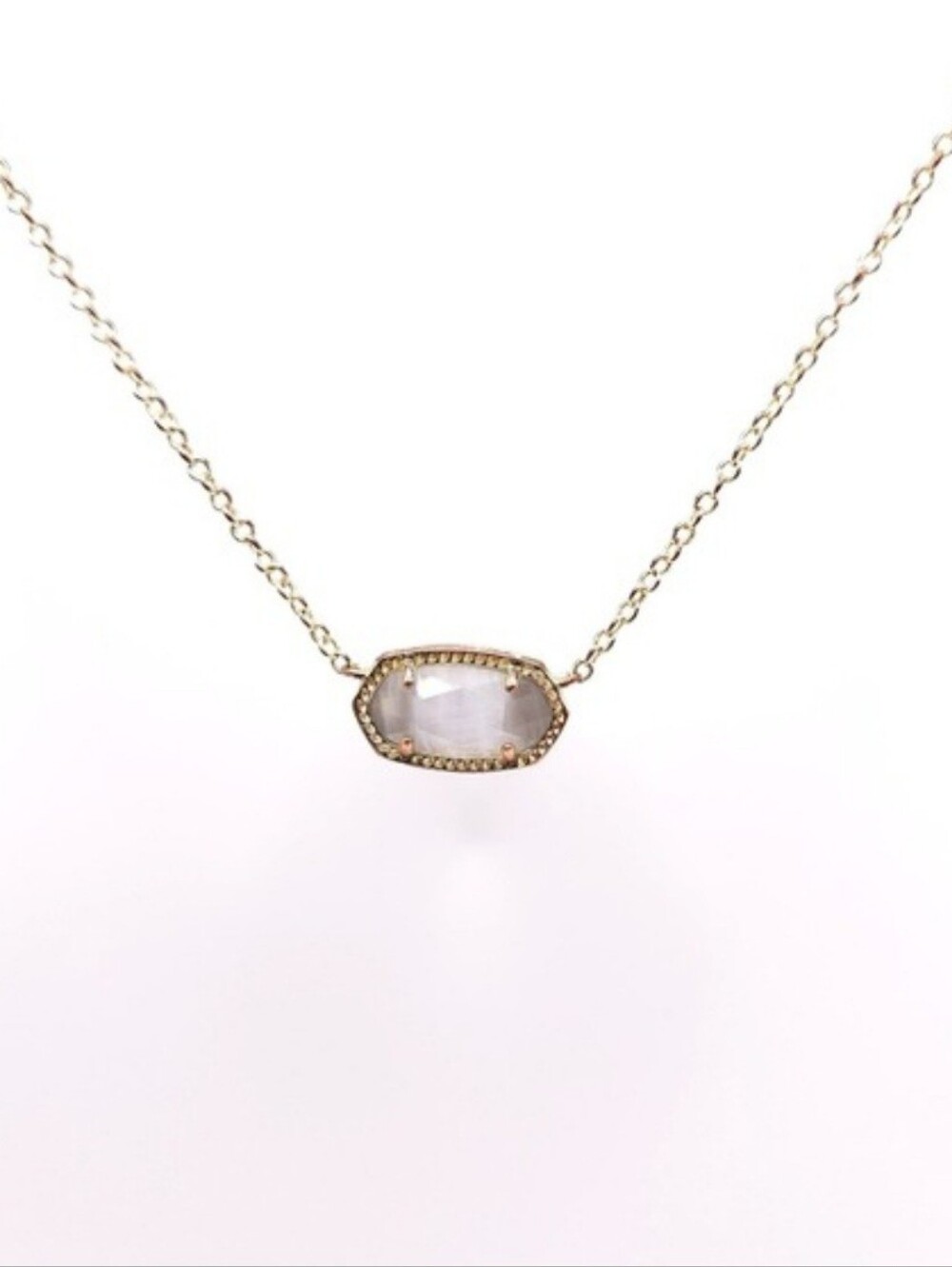 Kendra Scott Elisa Necklace Gray Cat Eye